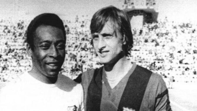 Pelé y Cruyff en el Ramón de Carranza.