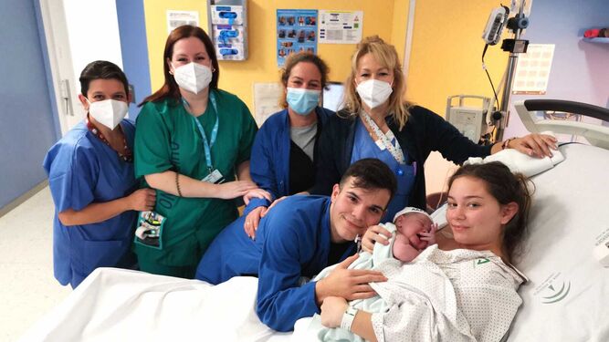 Aaron, primer bebé nacido en Málaga