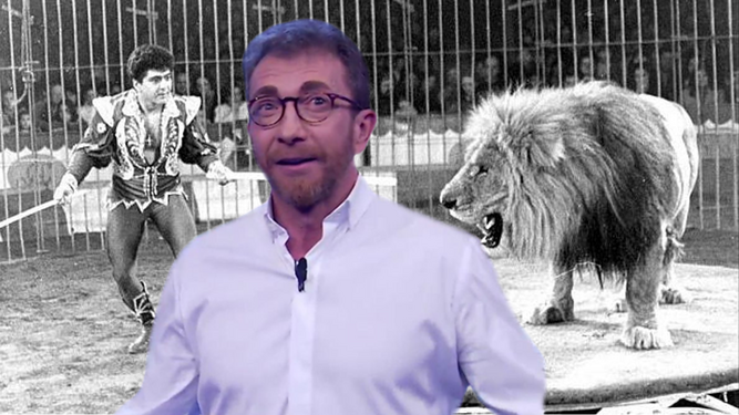 Pablo Motos se enfrenta a los leones como Ángel Cristo: así imita al domador más famoso de España