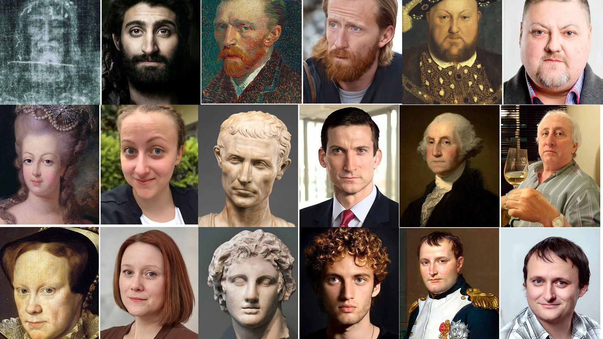 Un retrato aproximado de las personalidades de la historia seg&uacute;n la Inteligencia Artificial