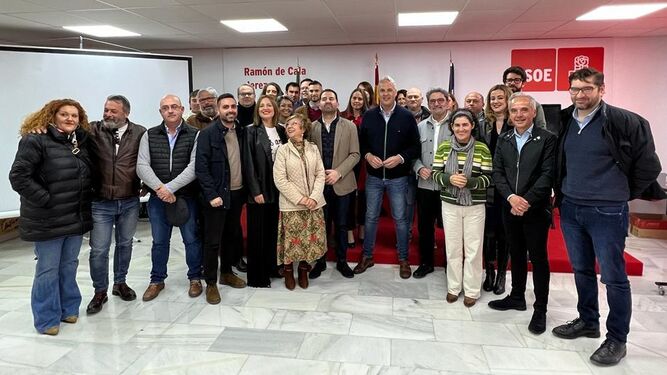 Juan Carlos Ruiz Boix y Noel López, en la clausura de las jornadas de Planificación y Estrategia Electoral en Jerez.