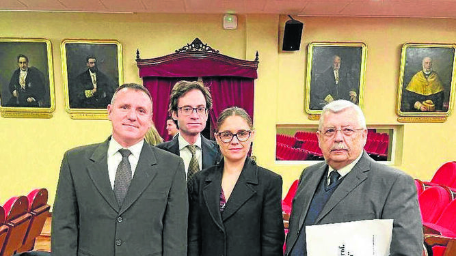 Los galardonados Jesús Joaquín Hijona, Juan Bustamante, Fátima Guerrero y Julio Luis Madrid.