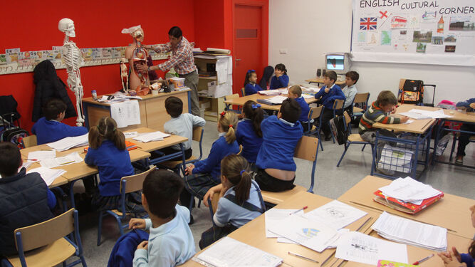 Imagen de archivo de una clase de un colegio de Málaga.