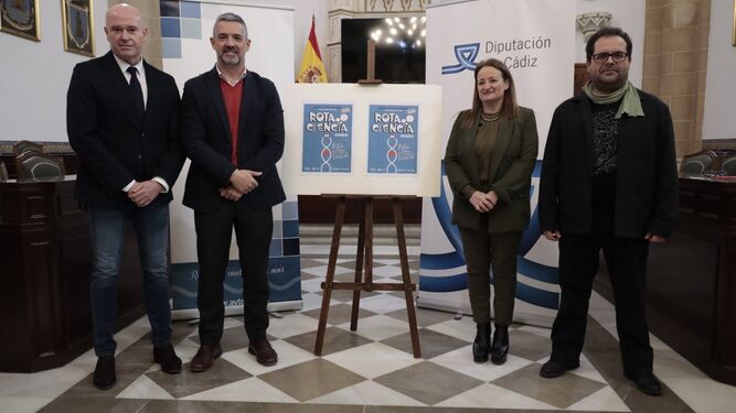 La presentación de Rota Ciencia 2023, este viernes con la presencia del alcalde, Javier Ruiz.