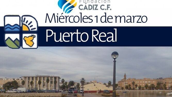 Cartel del acto del Cádiz en Puerto Real.