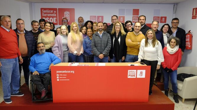 Los miembros de la lista electoral del PSOE para los comicios municipales del próximo 28 de mayo.