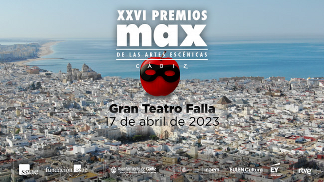 Imagen que promociona la próxima entrega de los Premios Max en Cádiz.