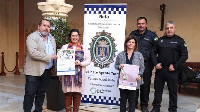 La presentación pública del VCongreso Andaluz de Educación Vial, a principios de febrero en el Ayuntamiento de Rota.