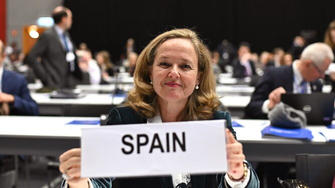 Nadia Calviño, vicepresidenta segunda del Gobierno, en la Cumbre del Clima del pasado septiembre