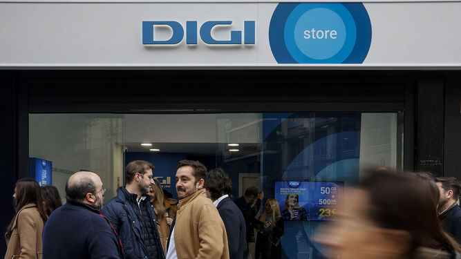 Un tienda del operador de telecomunicaciones Digi en España.