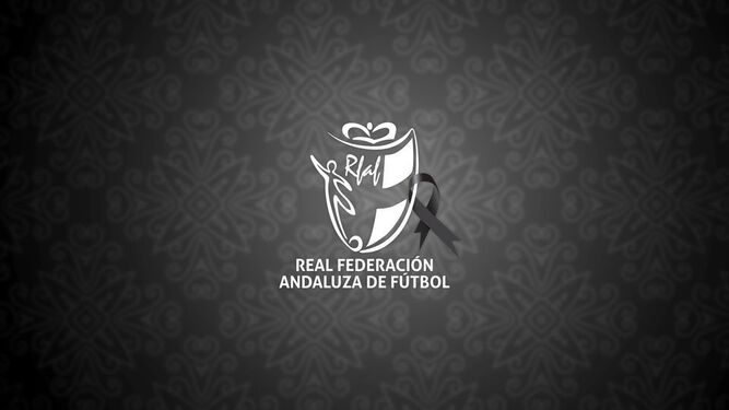 Imagen de luto de la Real Federación Andaluza de Fútbol.