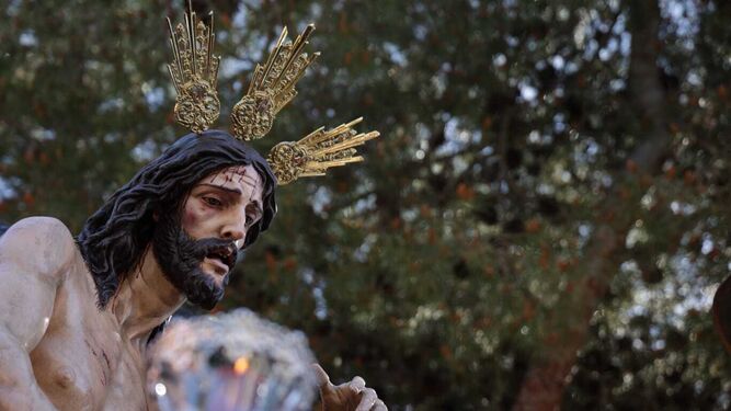 Santísimo Cristo de Humildad y Paciencia, en la tarde del Domingo de Ramos.