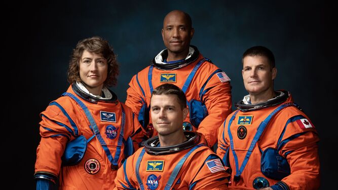Imagen de la tripulación responsable de la misión que llevará la NASA de regreso a la Luna.
