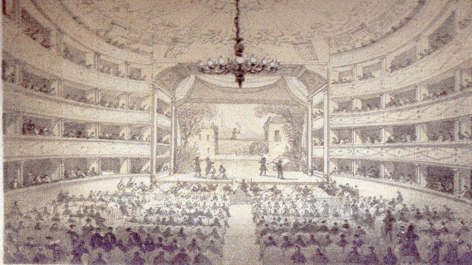 Interior del Teatro Principal de Cádiz, 1856.