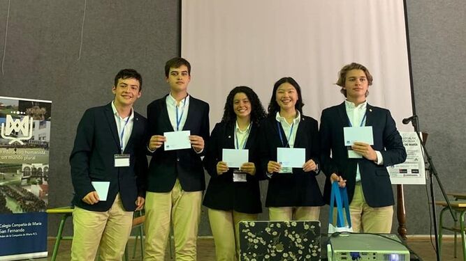 El equipo de 4º de ESO del colegio Liceo, ganador del Torneo Local de la Compañía de María en San Fernando.