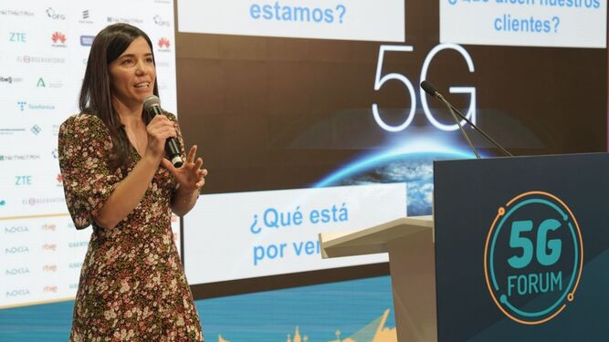 Leonor Ostos, gerente de Innovación de Telefónica España, durante su intervención.