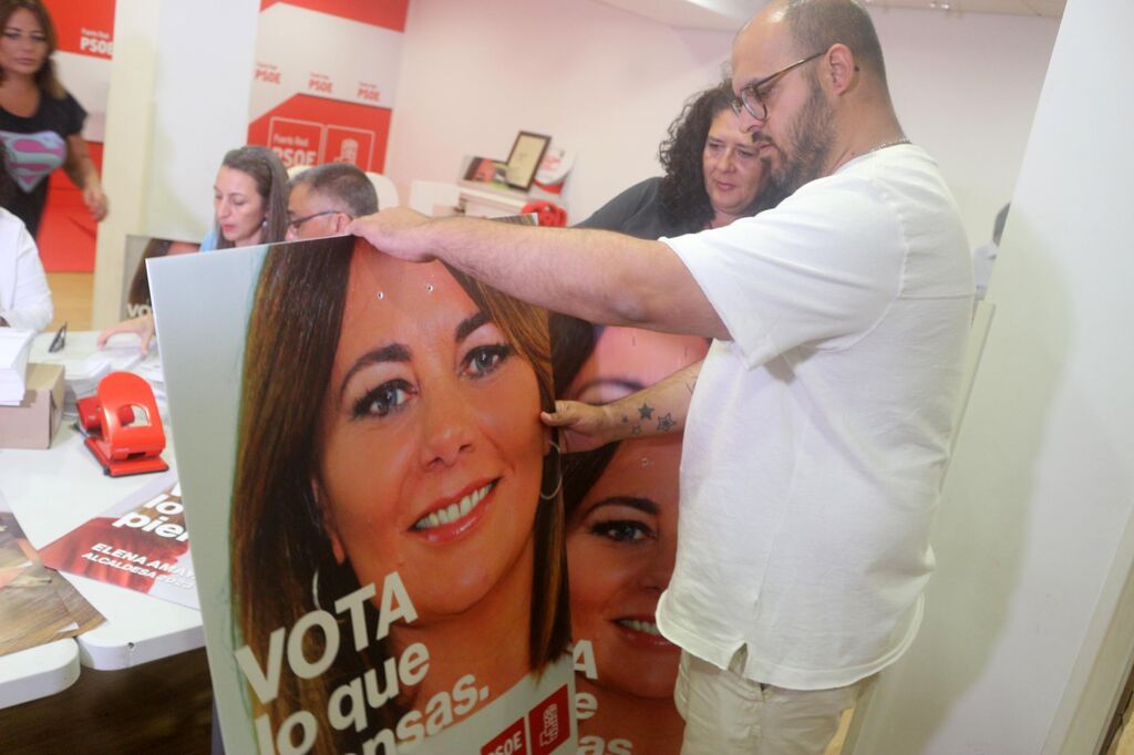 Las im&aacute;genes del comienzo de la campa&ntilde;a electoral en Puerto Real