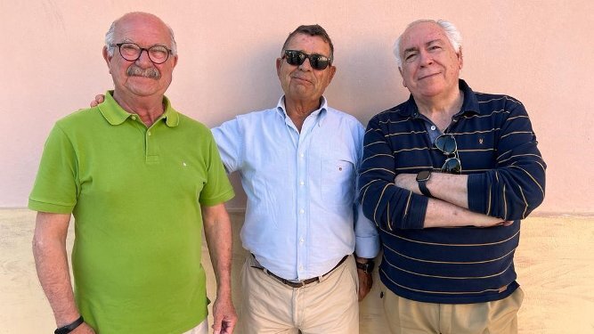 Pepe Sacaluga, Migue López y Manolo Ruiz Quintanilla.