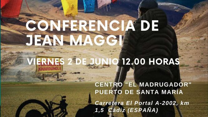 El cartel anunciador de la conferencia de Jean Maggi.