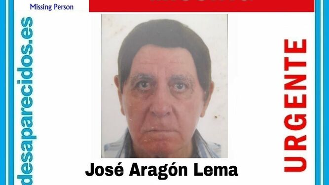 El cartel de búsqueda de José Aragón Lema.