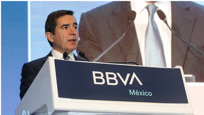 El presidente de BBVA, Carlos Torres Vila, en la inauguración de la RNCR 2023 de BBVA México.