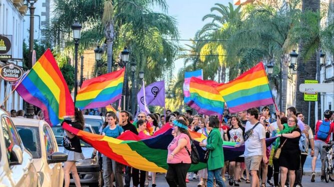 Una imagen de la manifestación del Orgullo en El Puerto, el pasado año.