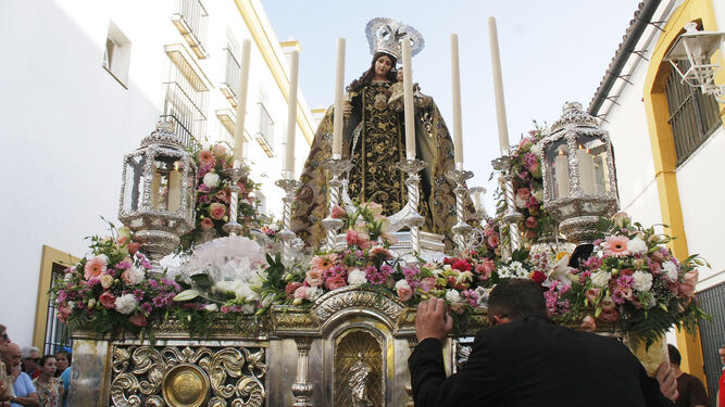 La imagen de la Virgen del Carmen.
