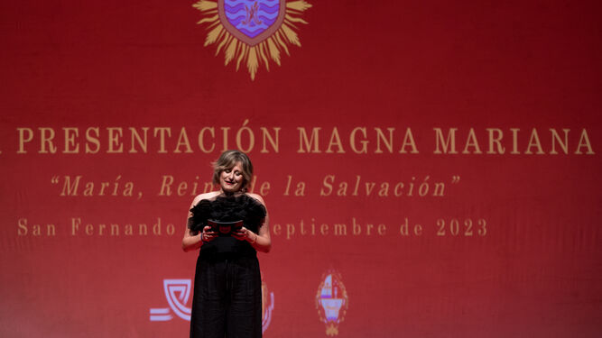Charo Pérez, en la presentación de la Magna Mariana.