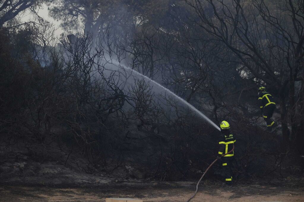 El fuego arrasa Las Canteras en Puerto Real