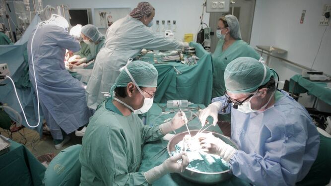 Imagen de un trasplante pulmonar en un hospital andaluz.