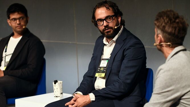 Víctor Orta, durante su participación en el World Football Summit de Sevilla.