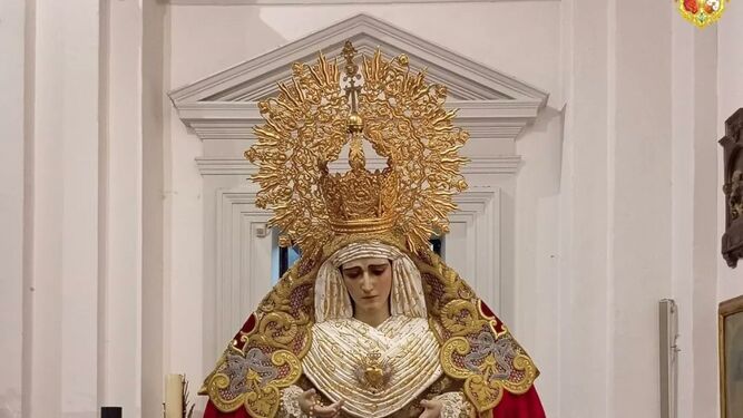 La Virgen del Amparo, dispuesta para las visitas escolares de esta semana.