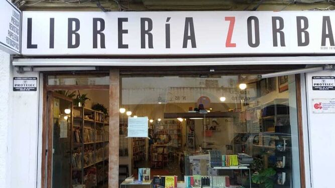 Una imagen de la librería Zorba, en el centro de El Puerto.