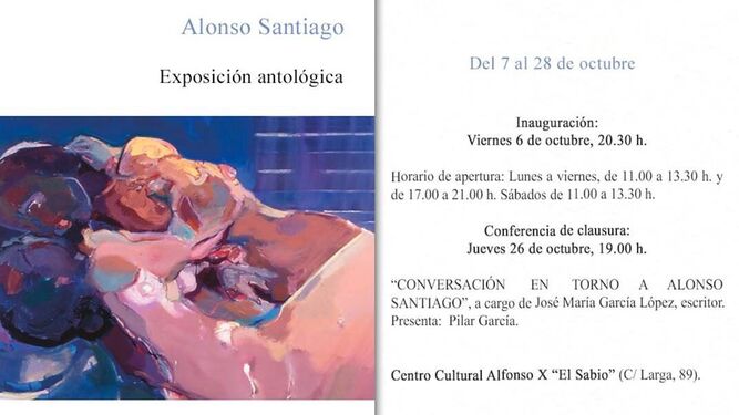 El centro cultural Alfonso X El Sabio acoge una exposición antológica de Alonso Santiago.