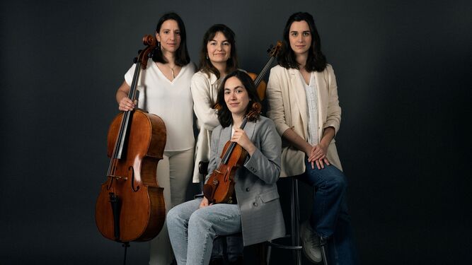 Las integrantes del Cuarteto Ascot, que actuará mañana en el Teatro del Títere de Cádiz.