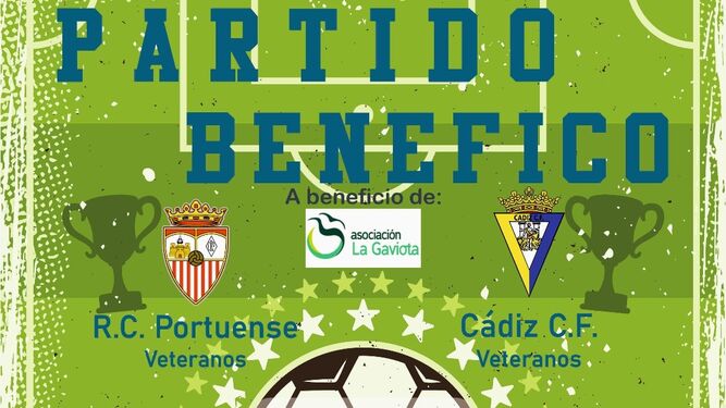 El partido benéfico se disputará entre veteranos de los equipos del Cádiz C.F. y el R.C. Portuense.