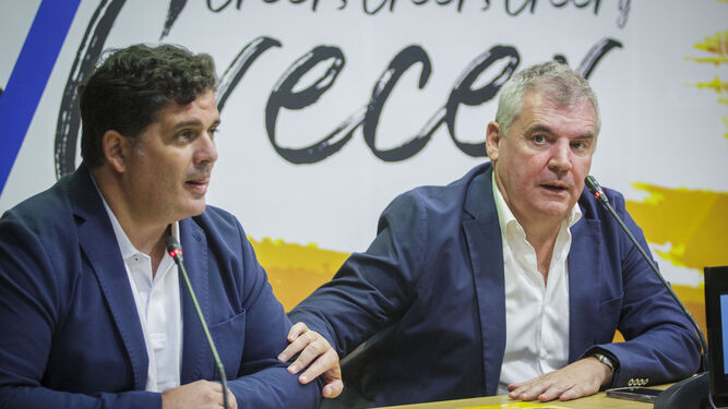 Contreras y Vizcaíno, juntos en la presentación de una campaña de abonados.