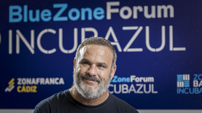 Ángel León, en el Blue Zone Forum, de Incubazul, organizado por la Zona Franca de Cádiz.