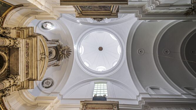 Aspecto que presenta la parte alta del interior de la iglesia de San Pablo, tras su restauración.