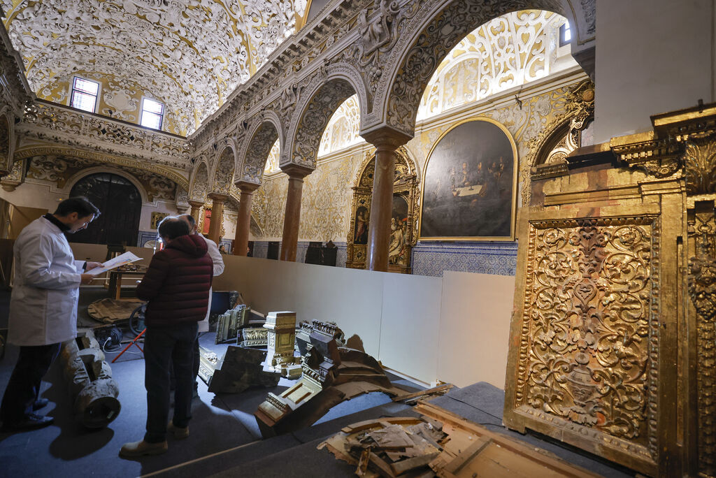 Las fotos de la restauraci&oacute;n del retablo mayor de Santa Mar&iacute;a la Blanca