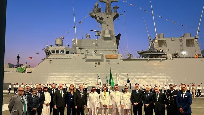 Personalidades, en la entrega a la Real Marina de Arabia Saudí de la cuarta corbeta de Navantia.