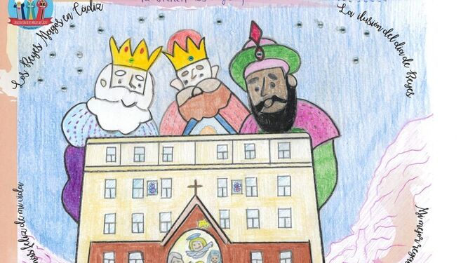 Uno de los dibujos ganadores en el concurso 'Así veo yo a los Reyes Magos'.