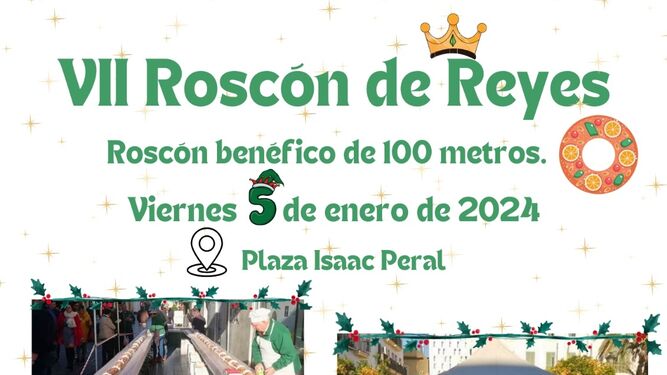 La Hermandad de la Veracruz pone a la venta su Roscón de Reyes por porciones desde las nueve de la mañana en la Plaza Peral.