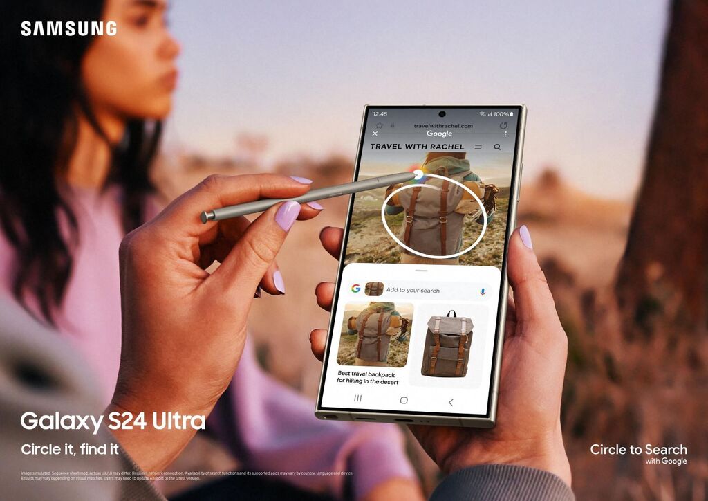Samsung Galaxy S24 Ultra Circle to search