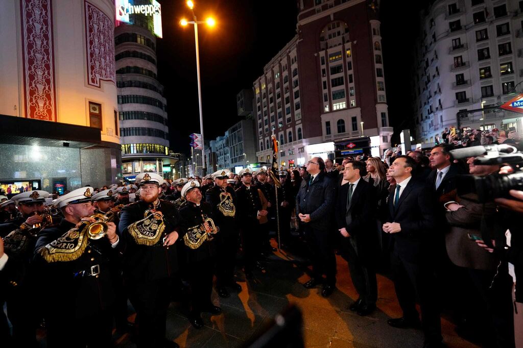 La Banda del Rosario act&uacute;a en el centro de Madrid