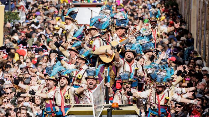 El carrusel de coros del domingo de Carnaval de Cádiz en 2023.