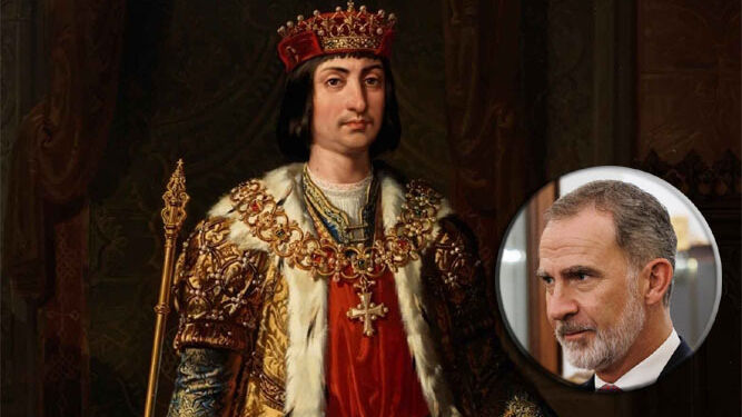 Montaje con Fernando II y Felipe VI