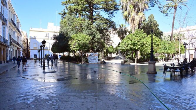 La plaza de Candelaria de Cádiz, con su nuevo aspecto.