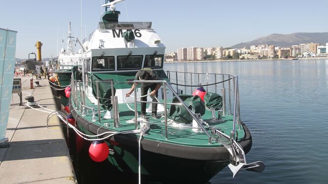 Embarcaciones del Servicio Marítimo atracadas en Algeciras.