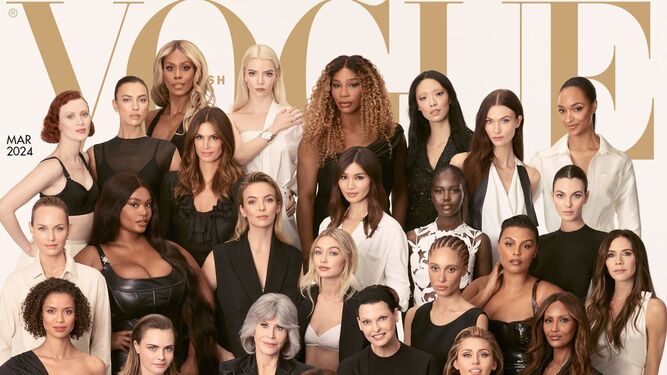 La portada con 40 estrellas de la edición británica de 'Vogue'